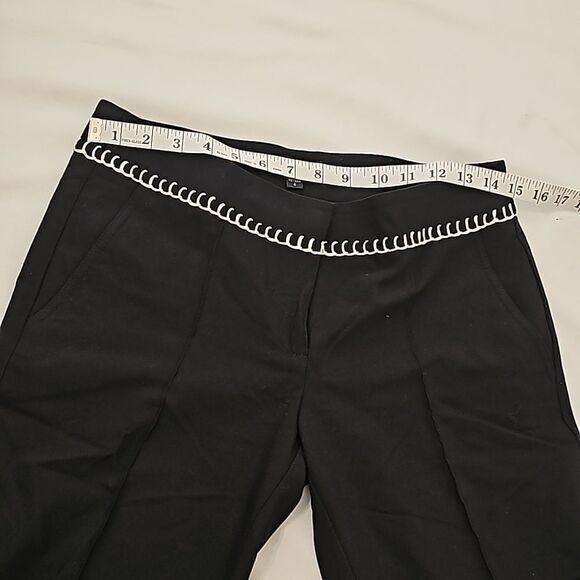 Bebe Waist Stitching  Cuffed Hem Cropped Trouser Pants size 4 - Picture 4 of 10